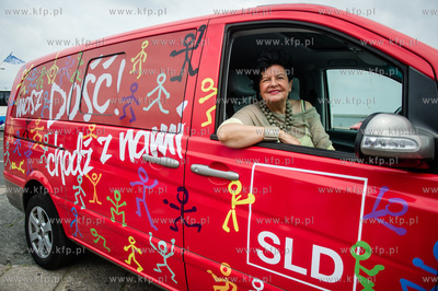 Gdynia. Skwer Kosciuszki. Lato z SLD. Leszek Miller...