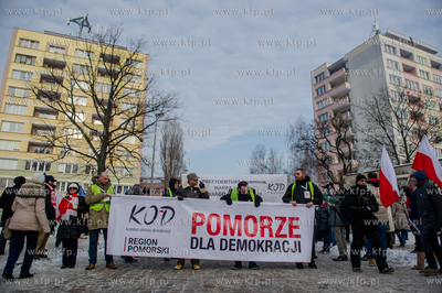 Gdansk. Manifestacja pod haslem W obronie Twojej wolnosci,...