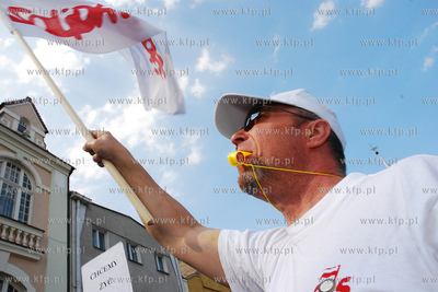 Wejherowo. Rynek Starego Miasta. Akcja protestacyjna...