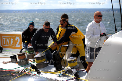 Zatoka Gdanska. Katamaran Gemini 3, na ktorym Roman...