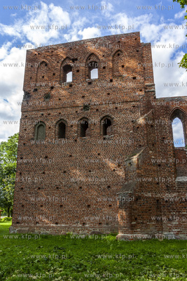 Ruiny XIV wiecznego, gotyckiego kościoła we wsi Steblewo...