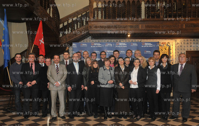 Gdansk, Dwor Artusa. Prezentacja przyszlych radnych...