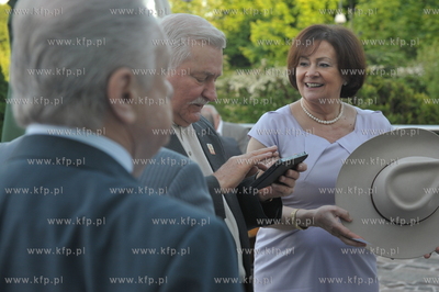 Imieniny Lecha Walesy w jego domu na ul. Polanki w...