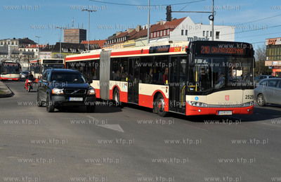 Gdansk. Autobus matki Solaris komunikacji miejskiej...