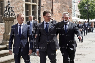 Gdansk. Wizyta premiera Finlandii Jyrki Katainenena....