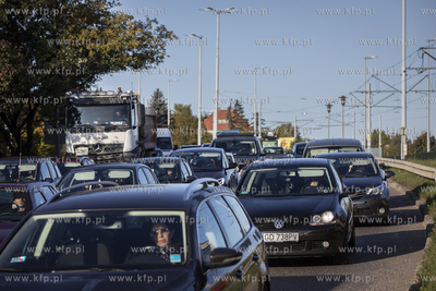 Korek na ulicy Armii Krajowej w Gdańsku.
03.10.2019
fot....