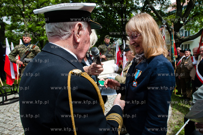 Gdansk. Pomnik Pamieci Polakow mieszkających na Wolyniu....
