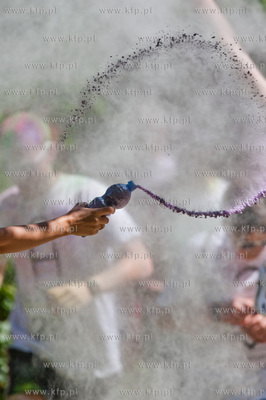 Gdansk. Park Akademicki. Color Run bedacy czescia Color...