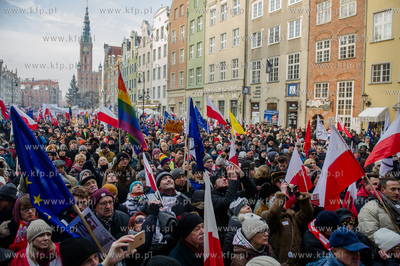 Gdansk. Manifestacja pod haslem W obronie Twojej wolnosci,...