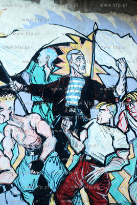 Murales czyli wielkoformatowe malowidla na sciane uwiecznione...