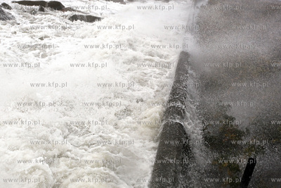 Sztormowa pogoda w Gdansku. Plaza na Westerplatte,...