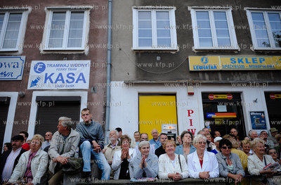 Gdansk. Targ Rybny. Wiec wyborczy Jaroslawa Kaczynskiego,...