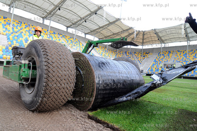 Dzien Otwarty na budowanym stadionie pilkarskim przy...