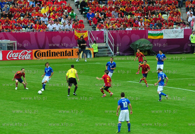 Gdansk, PGE ARENA. Mecz EURO 2012 grupy C, Hiszpania...