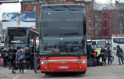 Dworzec autobusowy PKS w Gdansku. Stanowisko autobusow...