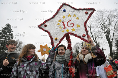 Orszak Trzech Kroli w Zukowie na Kaszubach. 6.01.2013...