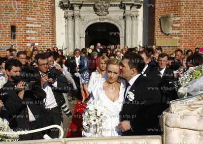 Gdansk. Katedra Oliwska. Slub Dariusza Michalczewskiego...