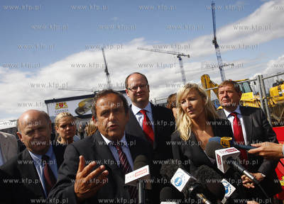 Gdansk. Michel Platini z robocza wizyta na terenie...