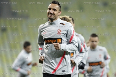 Gdansk. PGE Arena. Nz trening reprezentacji Polski...