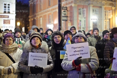 Gdansk. Dlugi Targ. Manifestacja solidarnosci z Ukraina.
24.01.2014
fot....