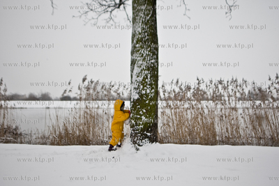Zima w Gdansku, obfite opady sniegu na teranach spacerowych...