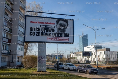 Gdańsk. Billboard z wizerunkiem Anny Zalewskiej z...