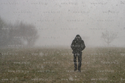 Gdynia Oksywie. Nz. Śnieżyca w kwietniu. 5.04.2021...