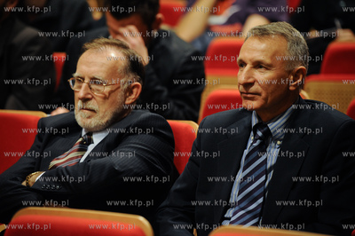 Gdansk. Ergo Arena.Konferencja prasowa Delegacji Miedzynarodowej...