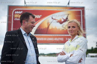 Sopot. Konferencja prasowa poprzedzajaca zawody Tyczka...