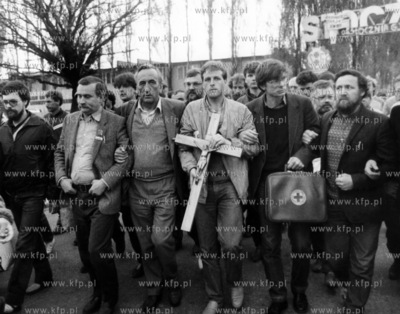 Zakonczenie strajku w Stoczni Gdanskiej im Lenina.Nz...