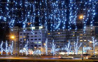 Iluminacje swietlne na Skwerze Kosciuszki w Gdyni....