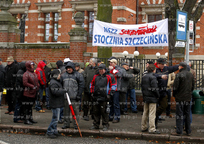 Protest rolnikow i zwiazkowcow Solidarnosci z zachodniopomorskiego...