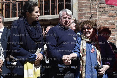 Gdańsk. Przedproże Ratusza Głównego Miasta. Prodemokratyczna...