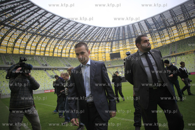 Gdansk. PGE Arena. Konferencja prasowa nowego trenera...