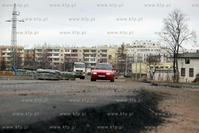 Gdansk. Budowa Trasy Slowackiego. Odcinek od wiaduktu...