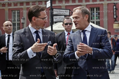 Gdansk. Wizyta premiera Finlandii Jyrki Katainenena....
