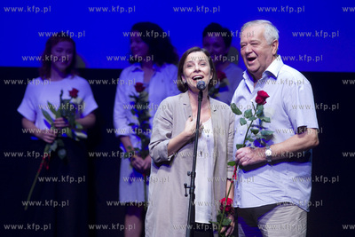 Gdynia. Festiwal Filmowy w Gdyni. Ekipa twórco filmu...