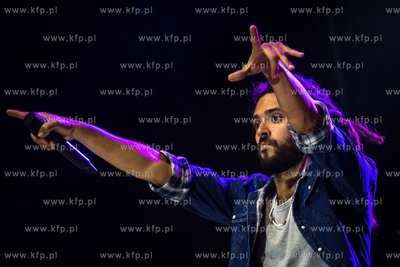Gdańsk, Targ Węglowy.  Koncert Mesajah i pokaz laserowy...