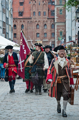 Gdansk. Zlot Zaglowcow Baltic Sail Gdansk 2013. Przemarsz...
