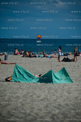 Gdynia. Plaza Miejska na kapielisku ktorej zniesiono...
