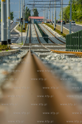 Gdansk. Ostatnie dni budowy linii tramwajowej na Morene....