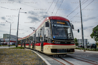 Gdansk. Morena. PIerwszy, probny przejazd nowo wybudowana...