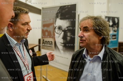Gdansk. Historyczna sala BHP. Konferencja prasowa poprzedzajaca...