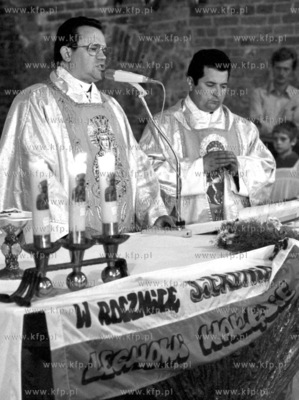 Msza Swieta w kosciele sw Brygidy w Gdansku, ktora...