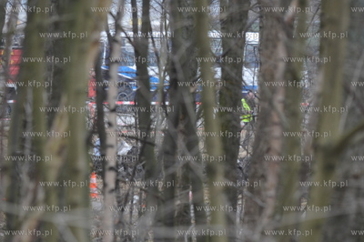 Miejsce wypadku wojskowego samolotu Bryza. n/z wrak...