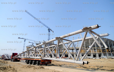 Budowa stadionu PGE Arena na Gdanskiej Letnicy. Nz....