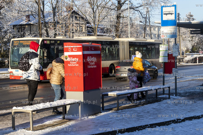 Automat biletowy gdańskiej komunikacji miejskiej na...