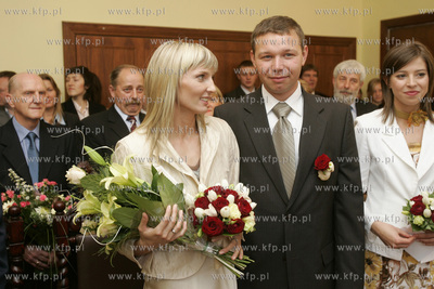 Sopot, Urzad Stanu Cywilnego. Slub tyczkarki Anny Rogowskiej...
