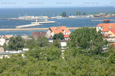 Hel na Polwyspie Helskim. Widok z latarni morskiej...