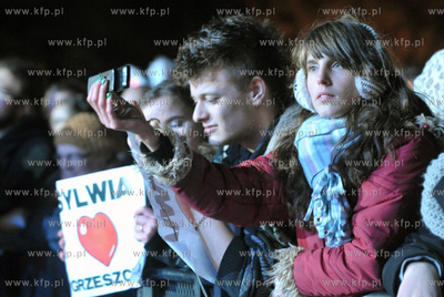 Zabawa sylwestrowa na Targu Weglowym w Gdansku.Na zakonczenie...